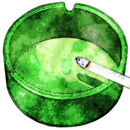 Green Ashtray