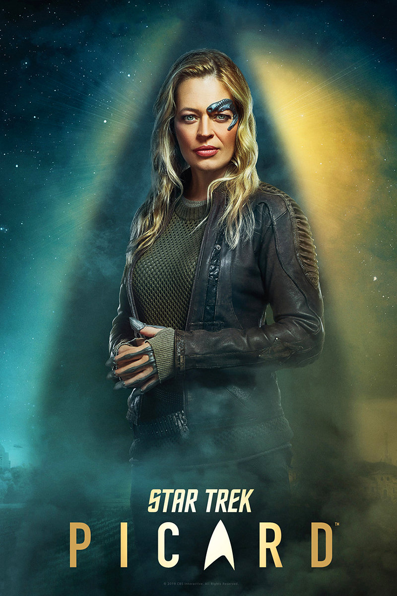 A poster for CBS's Star Trek: Picard with Jeri Ryan as Borg Seven of Nine.
