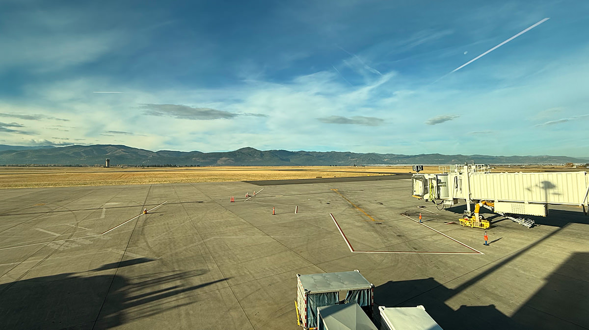 A picture of the big sky at Montana's Missoula Airport