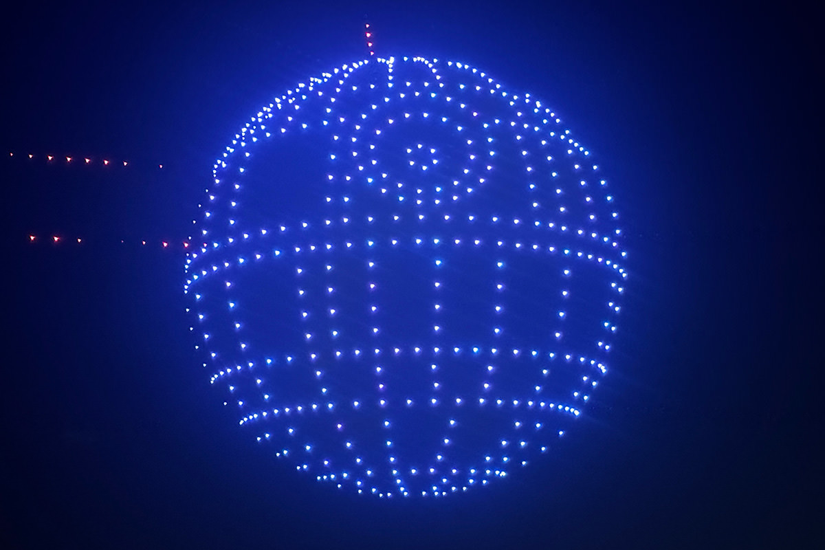 It's the Death Star built out of drones!