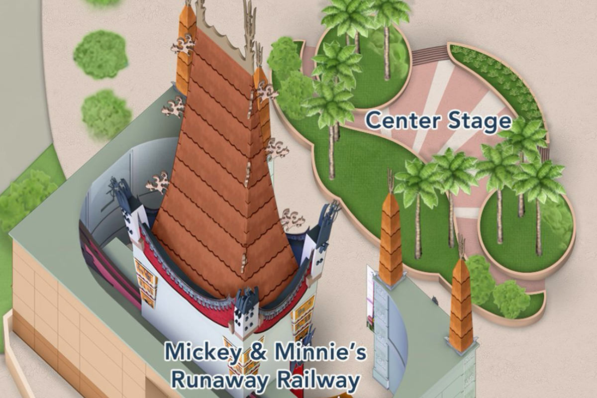 Mickey and Minnie's Runaway Railway Location on a map.