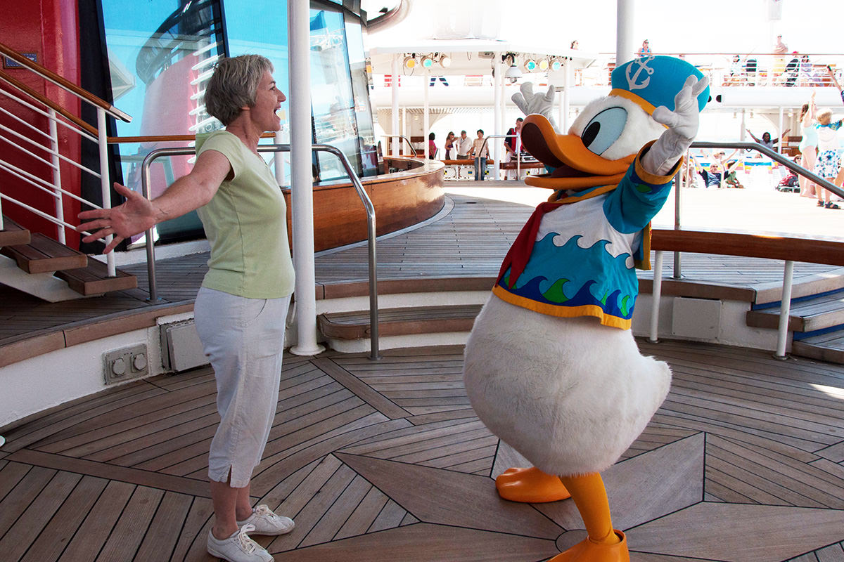 Mom and Donald doing the YMCA dance!