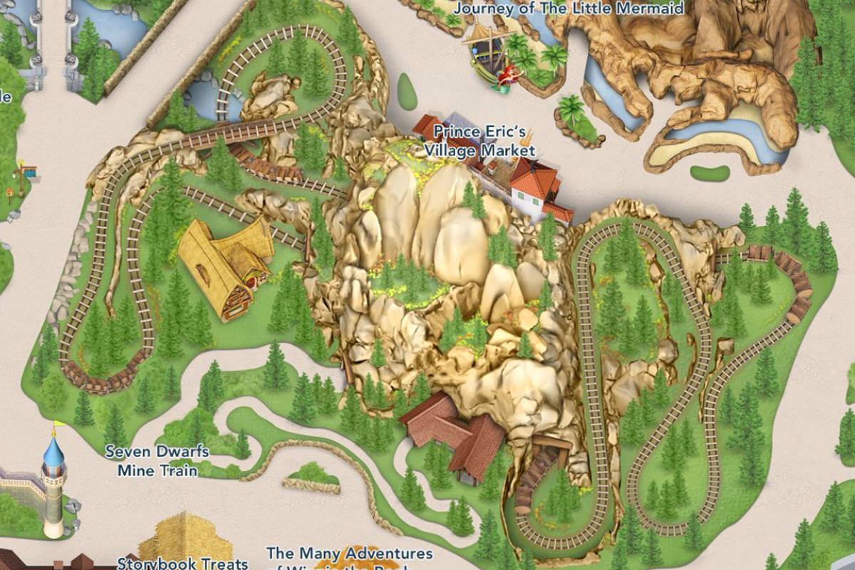 The Seven Dwarfs Mine Car Ride Location on a map.