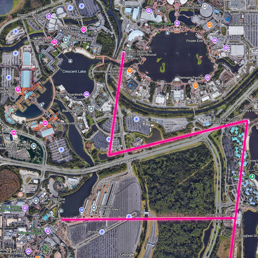 Skyliner Routes on a Map!