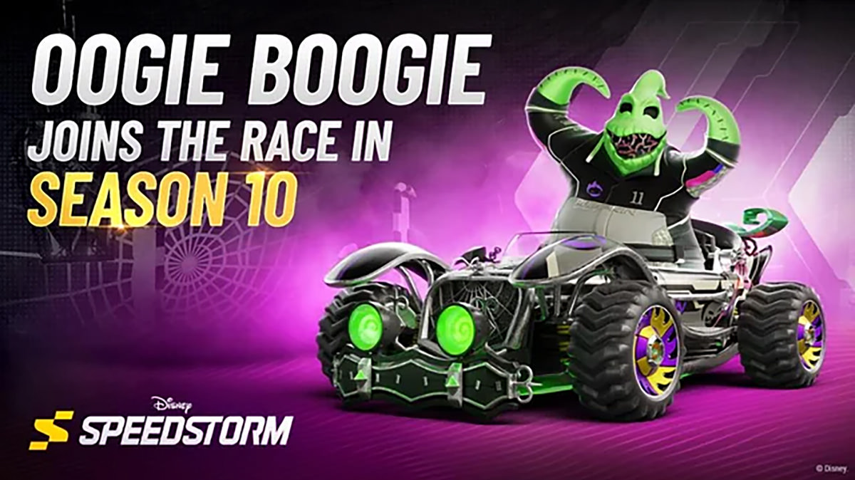 Oogie Boogie joins the race in Season 10 of Disney Speedstorm!