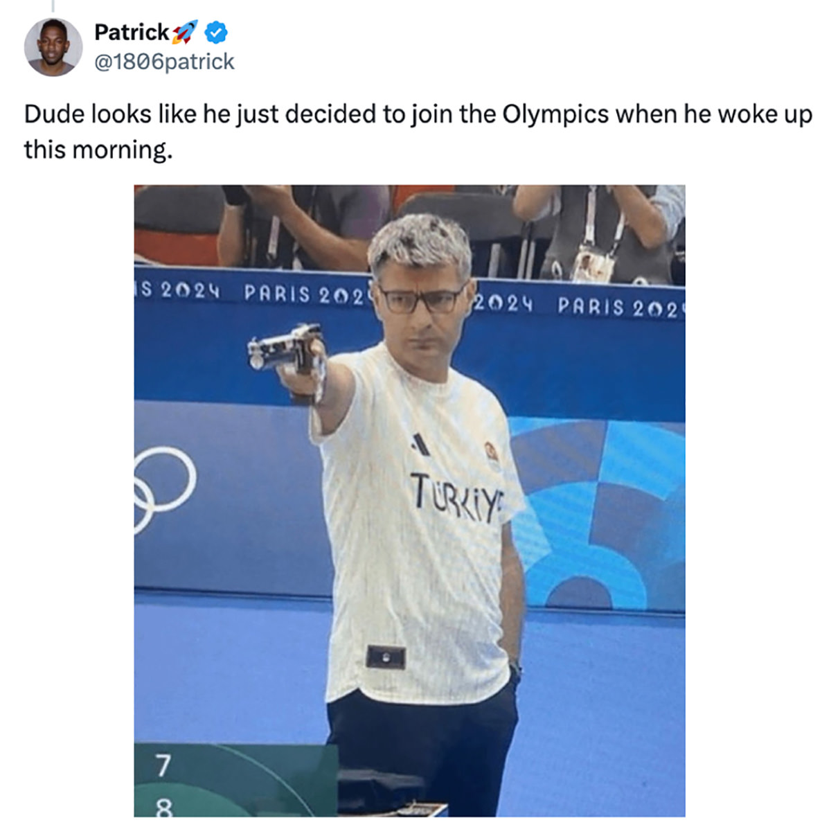 Dude looks like he just decided to join the Olympics when he woke up this morning.