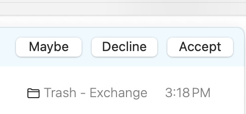 Accept Invitation Banner by Apple Mail.
