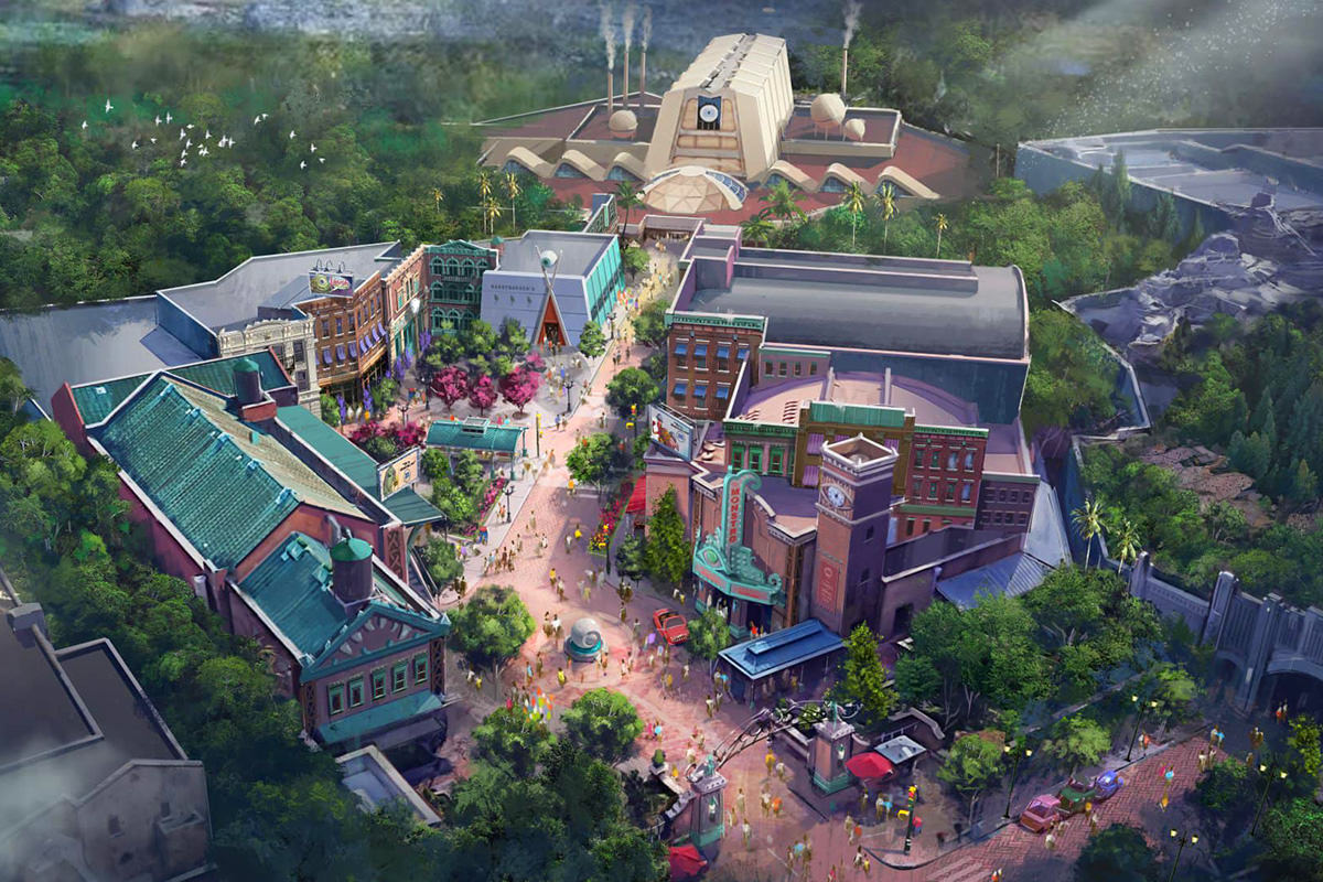 Artist rendering of Monstropolis in Disney Hollywood Studios, Walt Disney World.