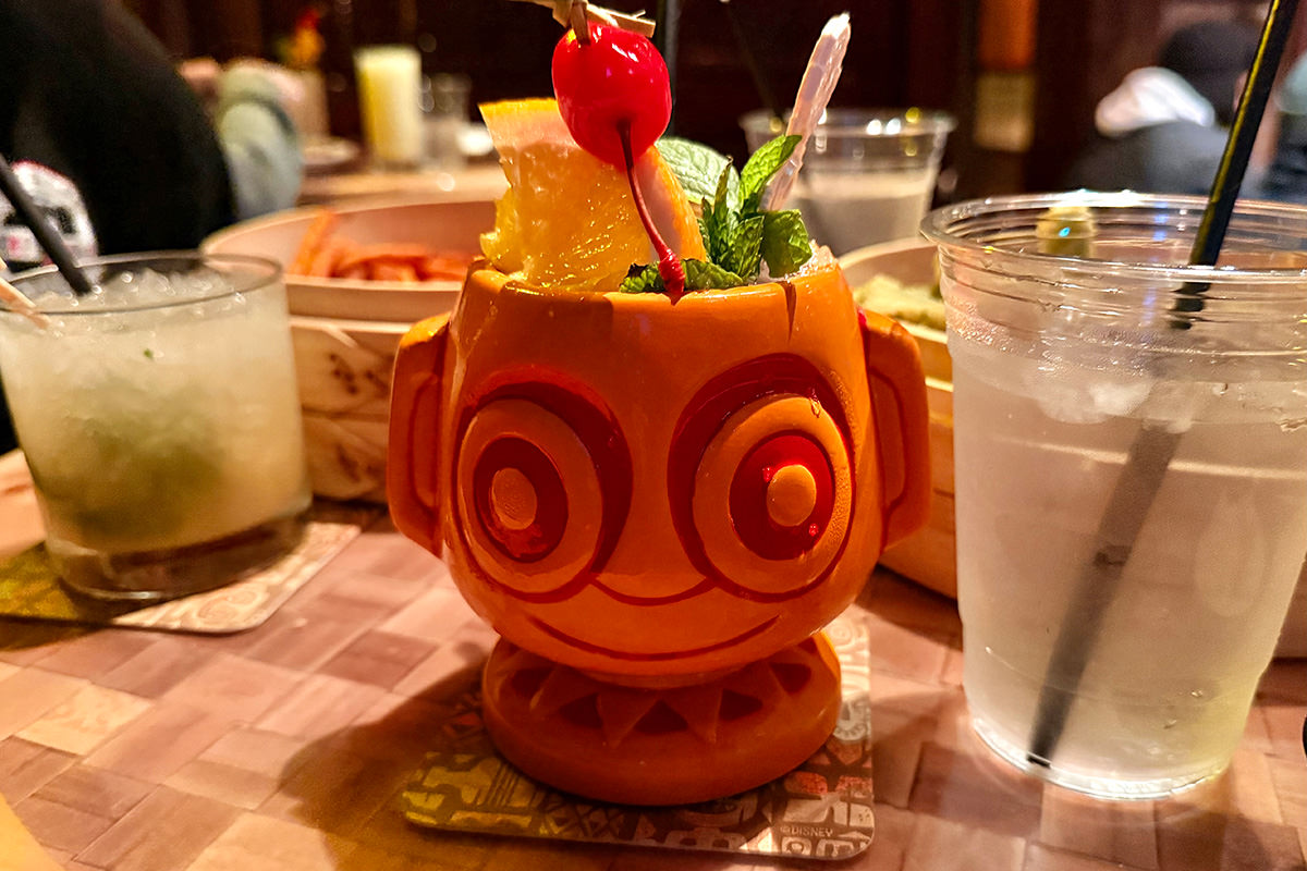 My orange mai-tai tiki mug from Trader Sam's